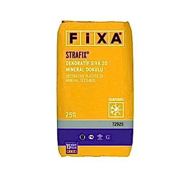 Strafix Dekoratif Sıva 20 Mineral Dokulu Beyaz Kalın
